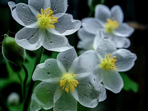 山荷叶花：遇水变透明的山林仙子